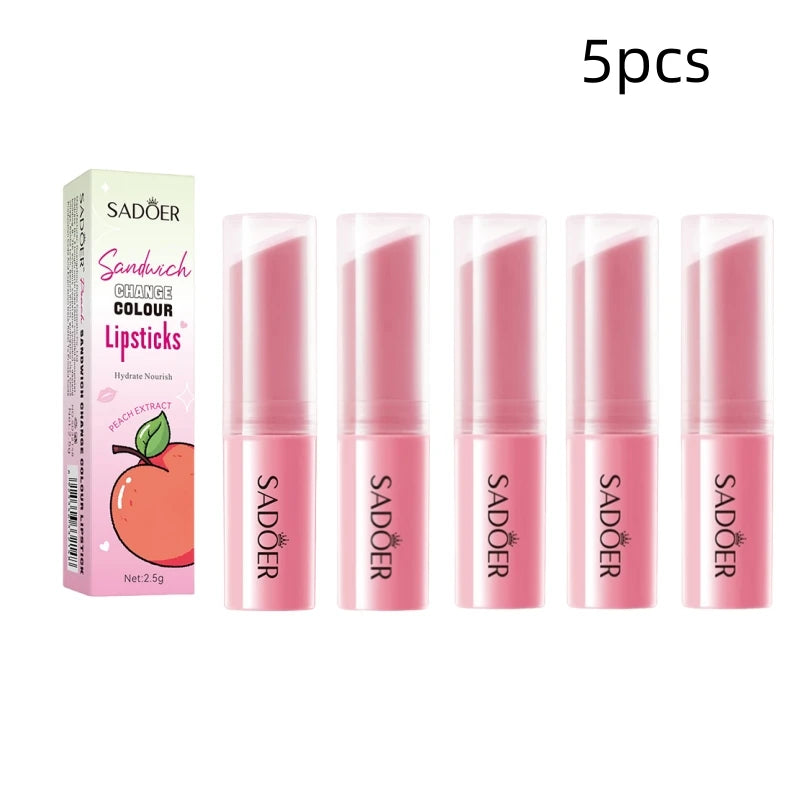 Color-Changing Peach Moisturizing Lip Balm - 2