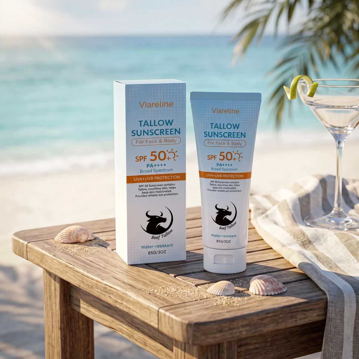 SPF 50 Nourishing Tallow Sunscreen for Face and Body