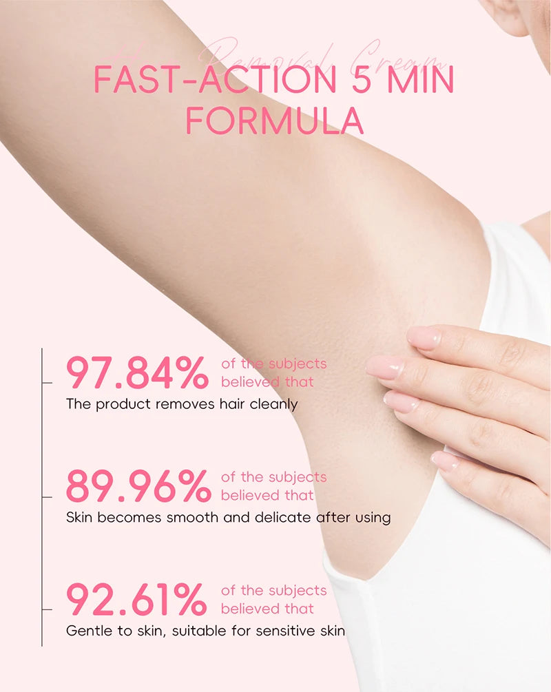 Painless Gentle Hair Removal Cream for Sensitive Skin