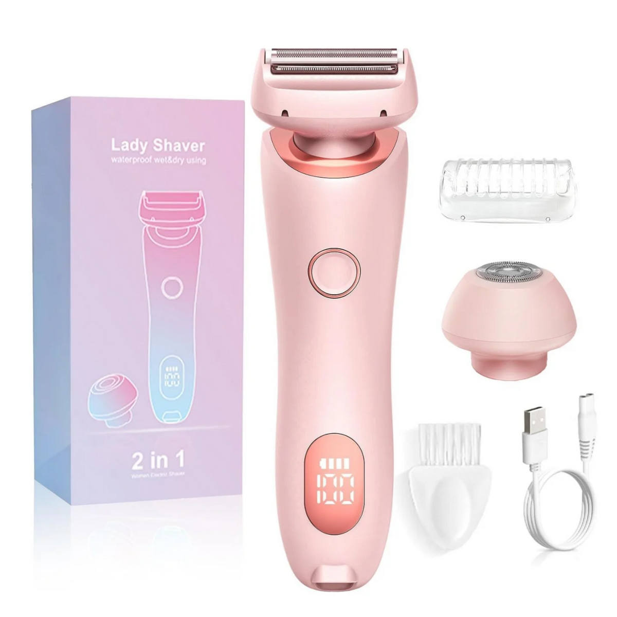 Pain-Free Electric Shaver for Women Body and Facial Hair
