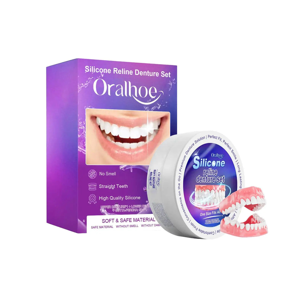 Temporary Silicone Denture Reliner and Smile Fitting Kit