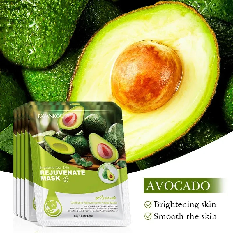 10-Piece Fruit Essence Hydrating and Brightening Facial Mask Set - 32
