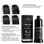 4-in-1 Instant Black Hair Dye and Nourishing Shampoo