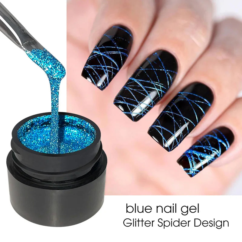 Reflective Spider Gel for Nail Art Design - 13