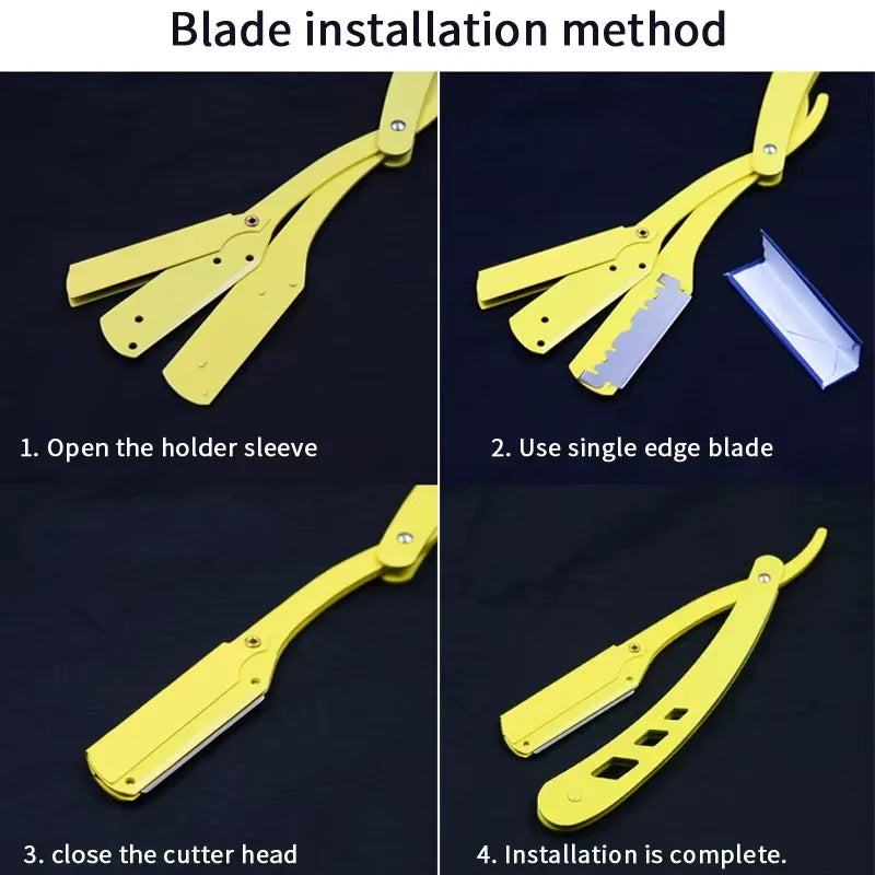 Professional Folding Straight Edge Barber Razor
