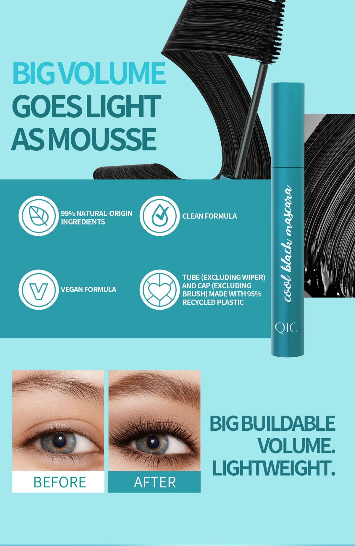 Long-Lasting Volumizing and Lengthening Mascara