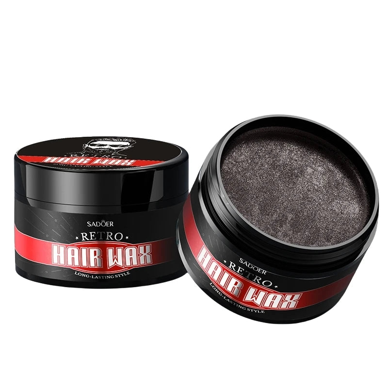 Men's Retro Hair Styling Wax for Strong Hold and Natural Volume