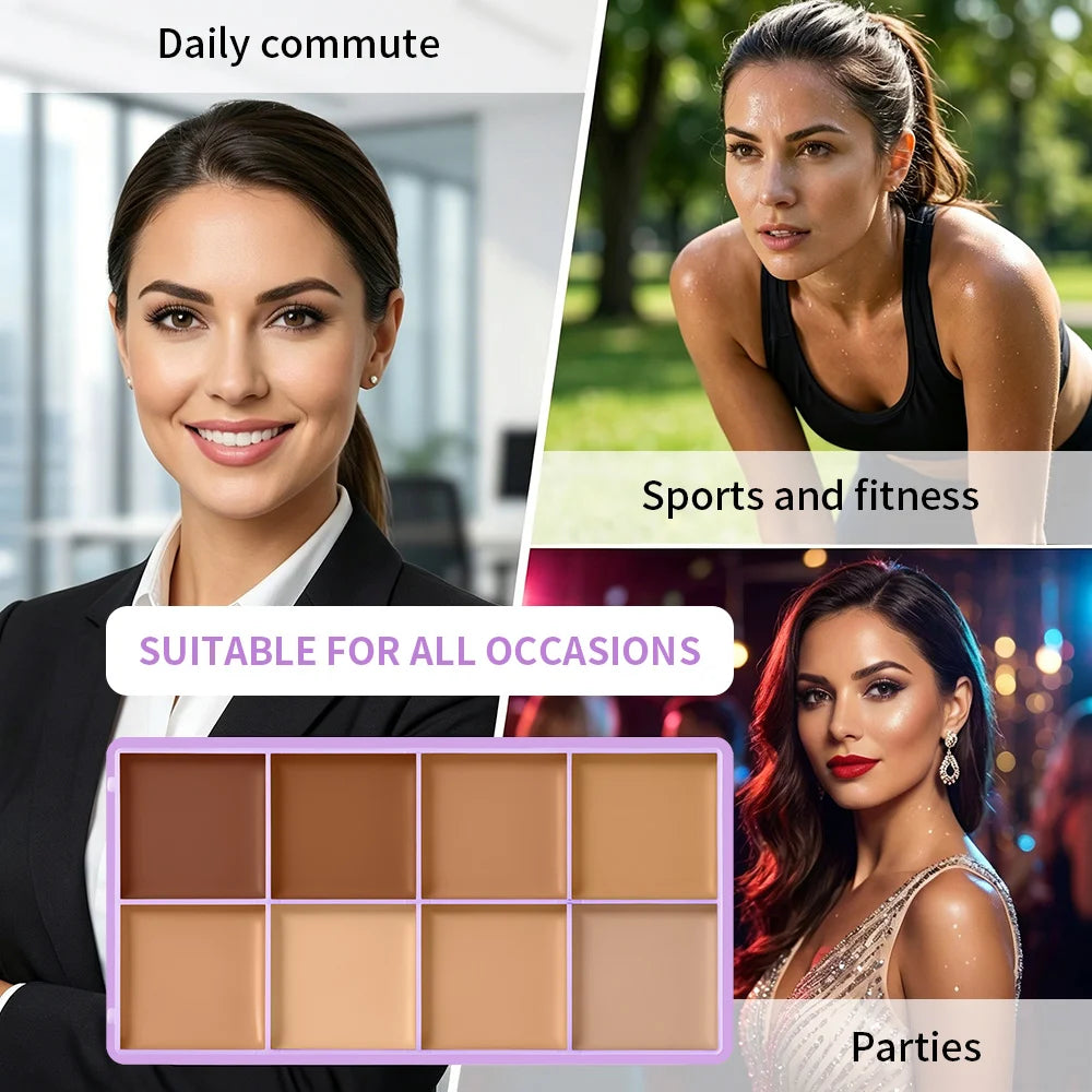 8-Shade Cream Concealer and Contour Palette - 10