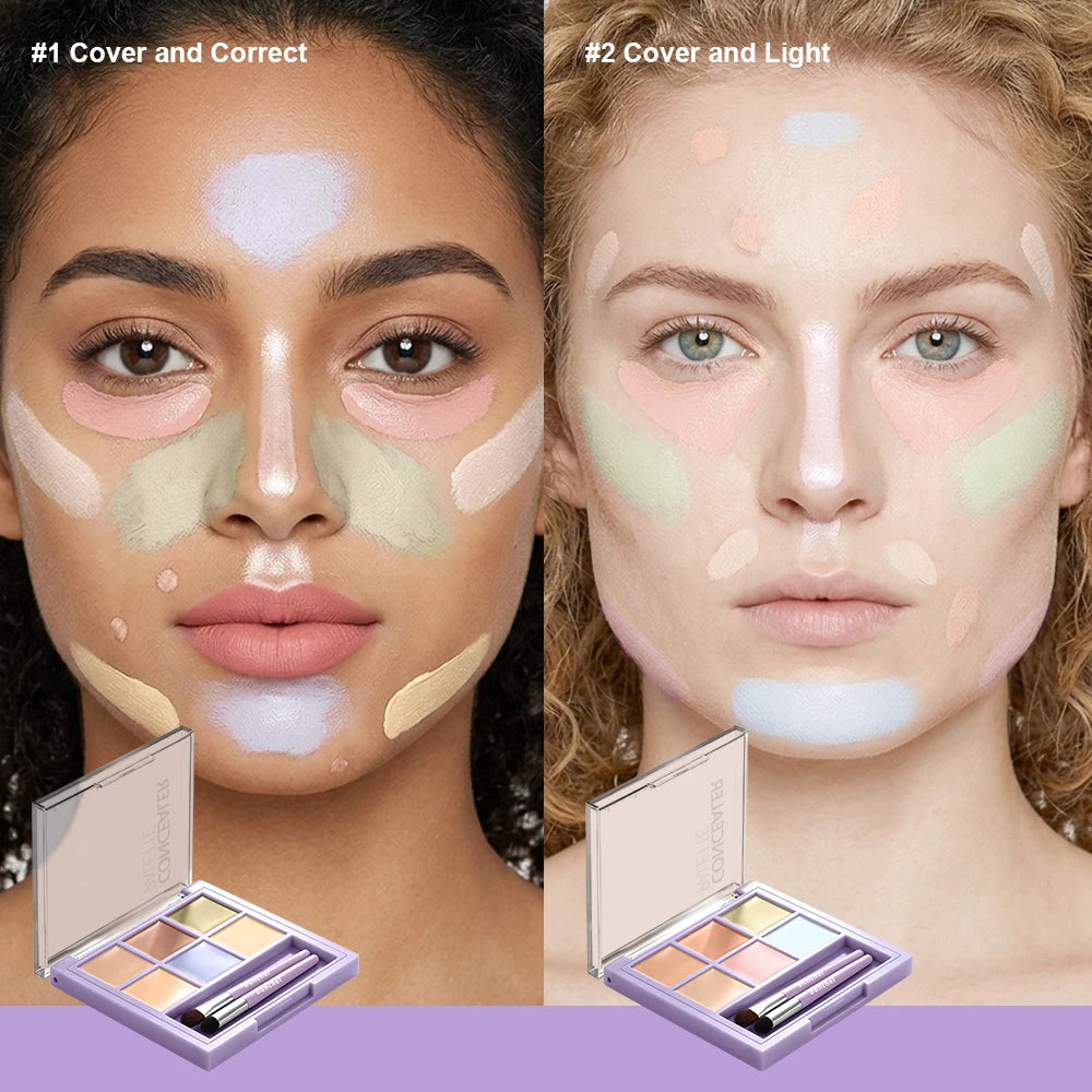 6-Color Face Concealer and Color Correcting Palette