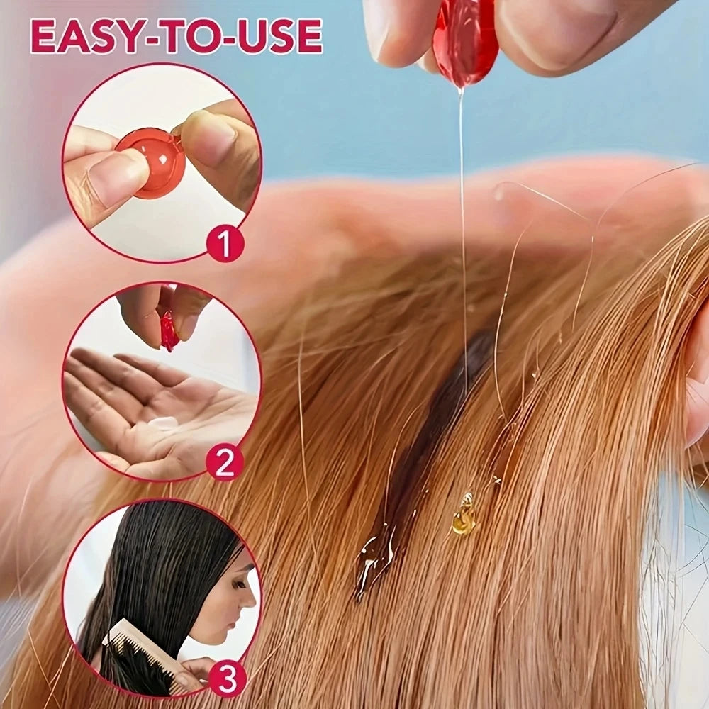 Hair Repair Vitamin Serum Capsules for Smooth Frizzy Hair - 6