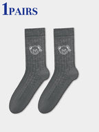 Creative Teddy Bear Embroidered Crew Socks
