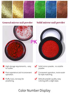 Chrome Mirror Effect Metallic Nail Art Glitter Powder