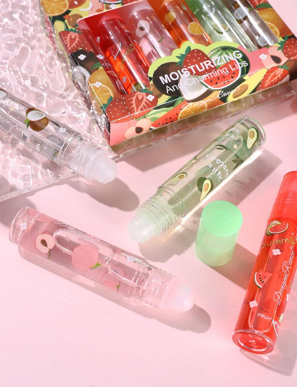 Fruit Roll-On Hydrating Lip Gloss Set - 14