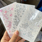 Butterfly and Flower Rhinestone Face Stickers