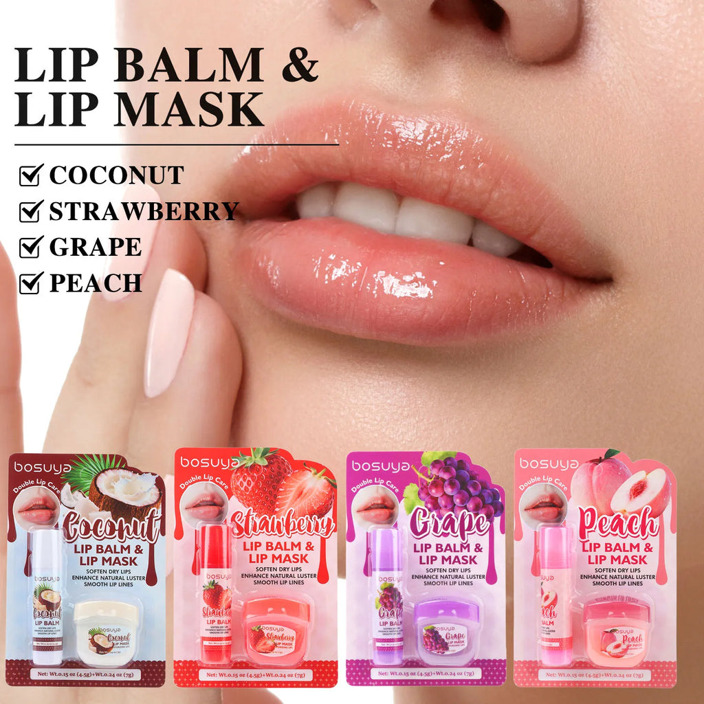 Fruit Extract Hydrating Lip Balm and Mask Set