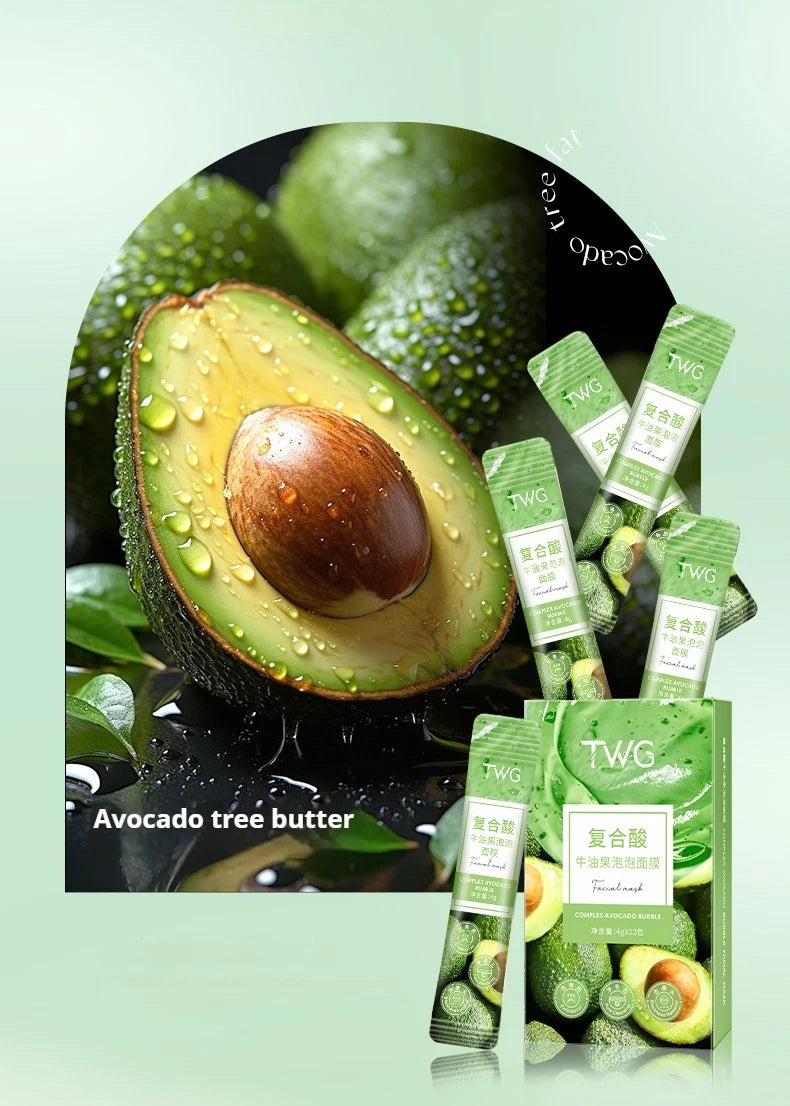 Deep Cleansing Avocado Bubble Facial Mask Set - 9