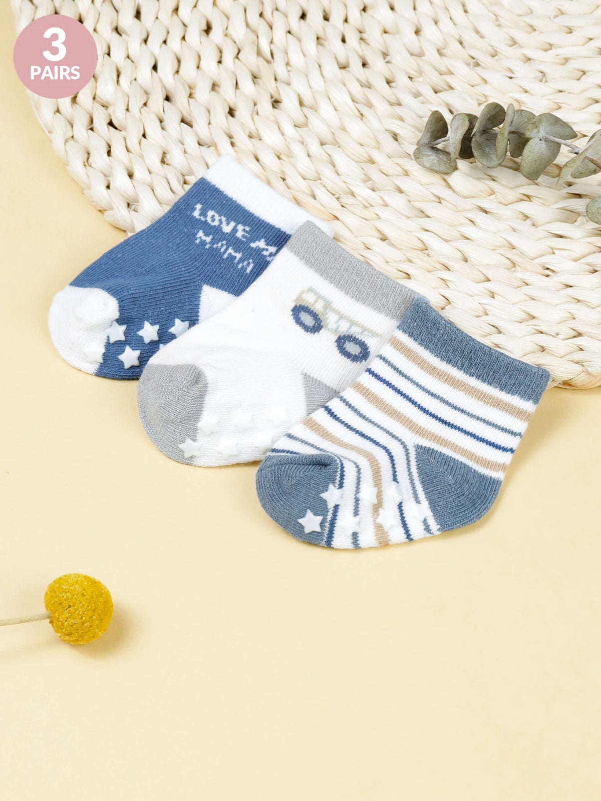 Soft Cotton Non-Slip Baby Socks for Infants