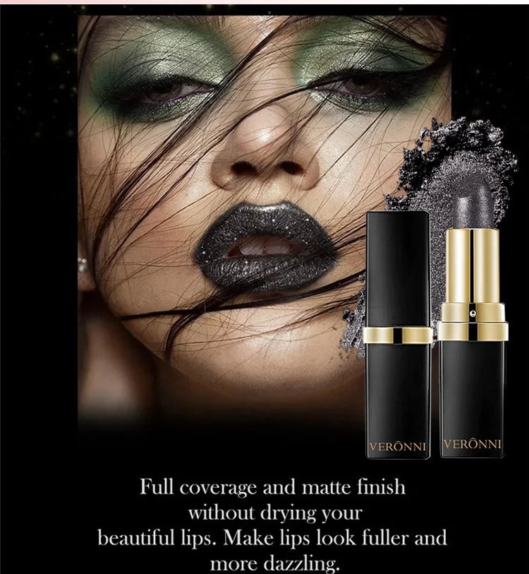 Metallic Pearl Finish Long-Lasting Lipstick
