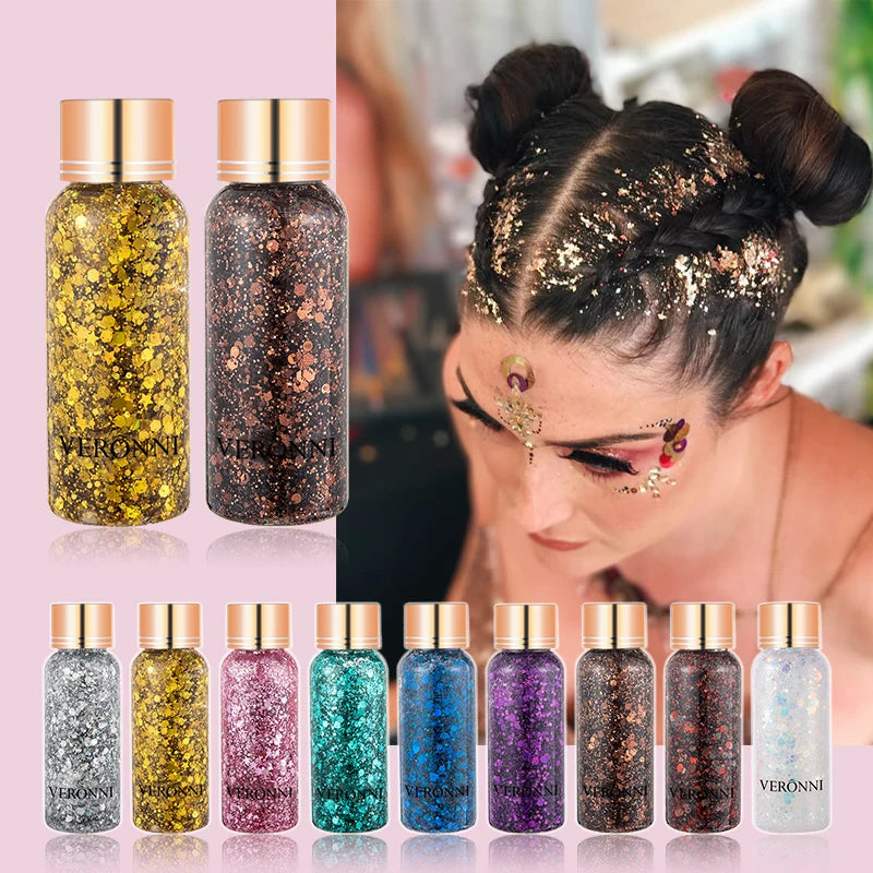 Sparkling Glitter Gel for Face, Body, and Hair