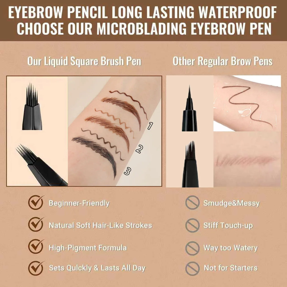 4D Micro-Blading Liquid Eyebrow Pen