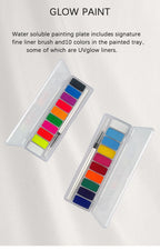 10-Color UV Glow Face and Body Paint Palette