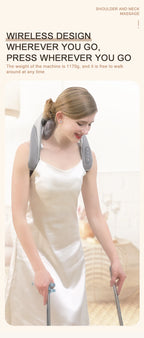 Wireless 6D Neck and Shoulder Deep Tissue Massager with Heat