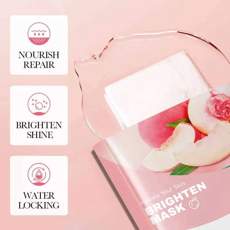 10-Piece Fruit Essence Hydrating and Brightening Facial Mask Set - 26