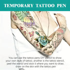 Temporary Tattoo Marker Pen Set with Stencils