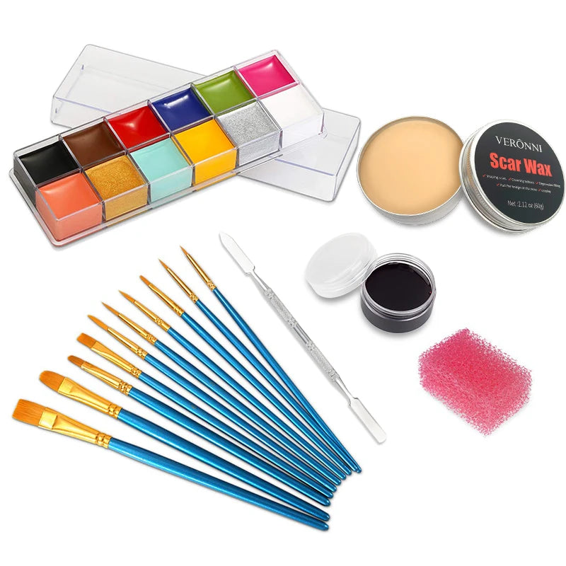 Professional Special Effects Makeup Kit for Halloween and Cosplay