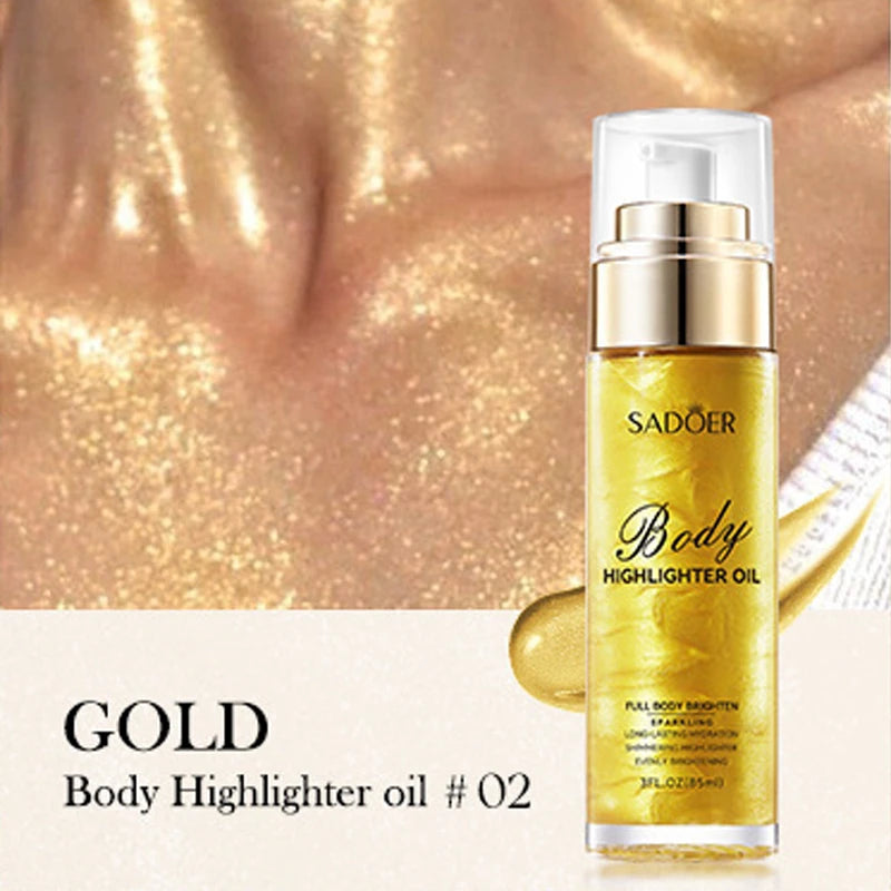 Shimmering Body Highlighter Oil for Radiant Skin
