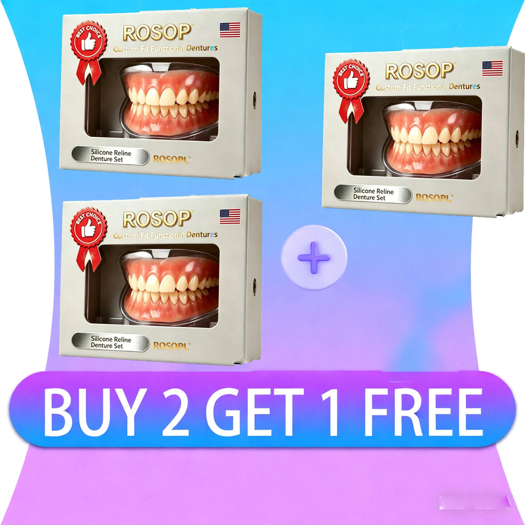 Comfortable Soft Silicone Denture Set for Men and Women