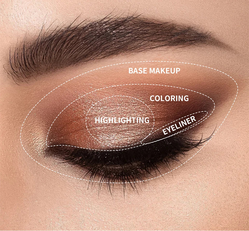 9-Color Professional Eyeshadow Palette for Daily and Party Looks - 11
