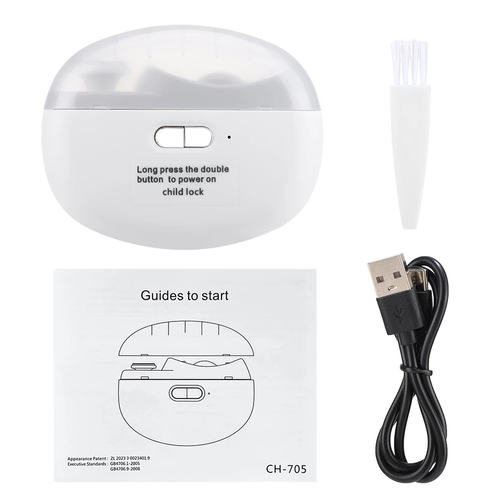 Electric Automatic Nail Trimmer and Polisher for Home and Travel