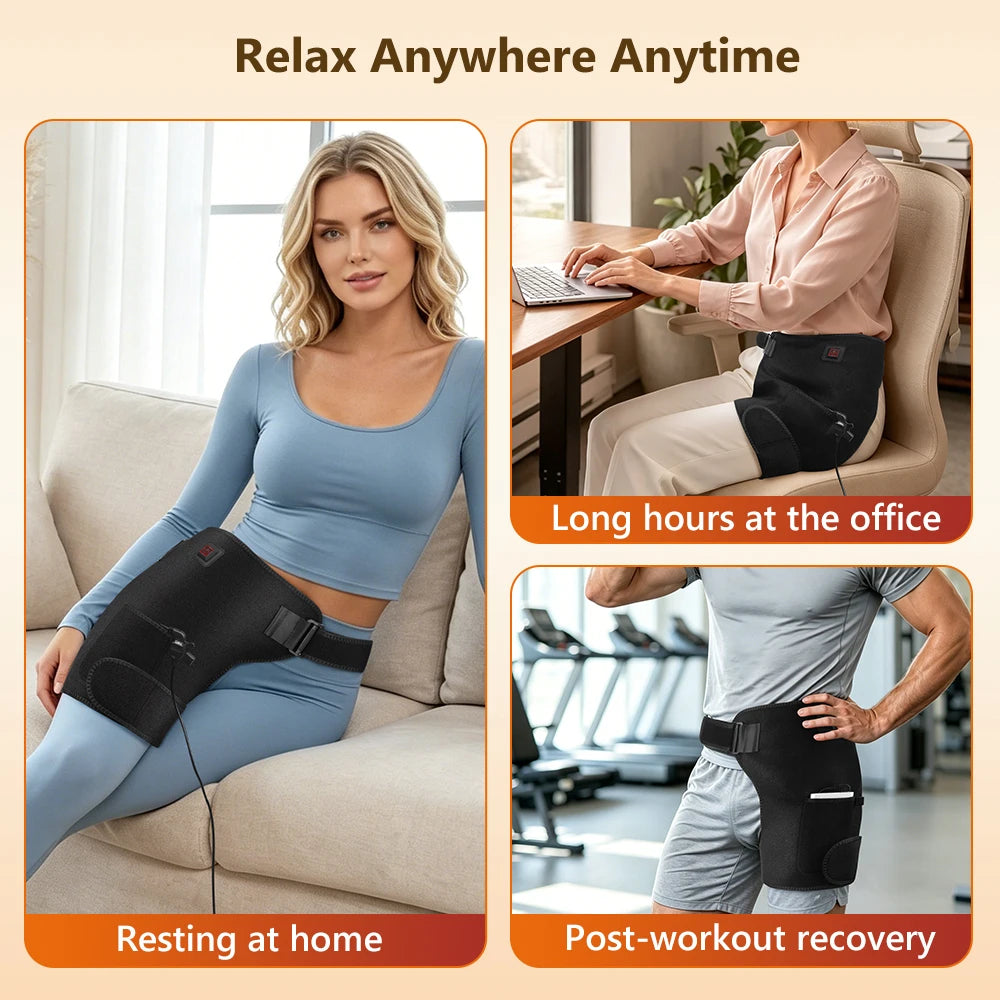 Red Light Therapy Heating Hip and Thigh Support Wrap