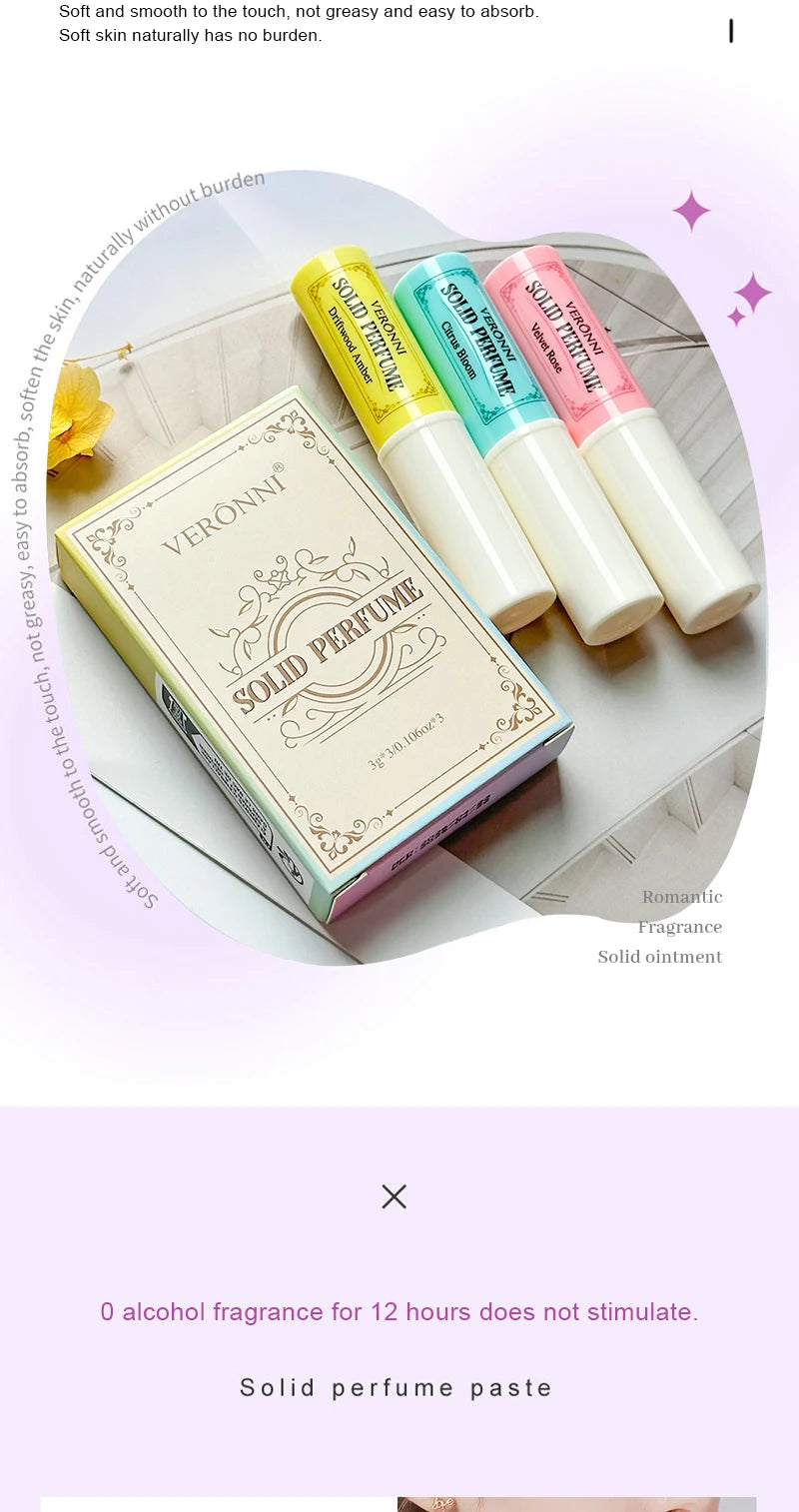 Portable Solid Perfume Stick Set for Long-Lasting Fragrance