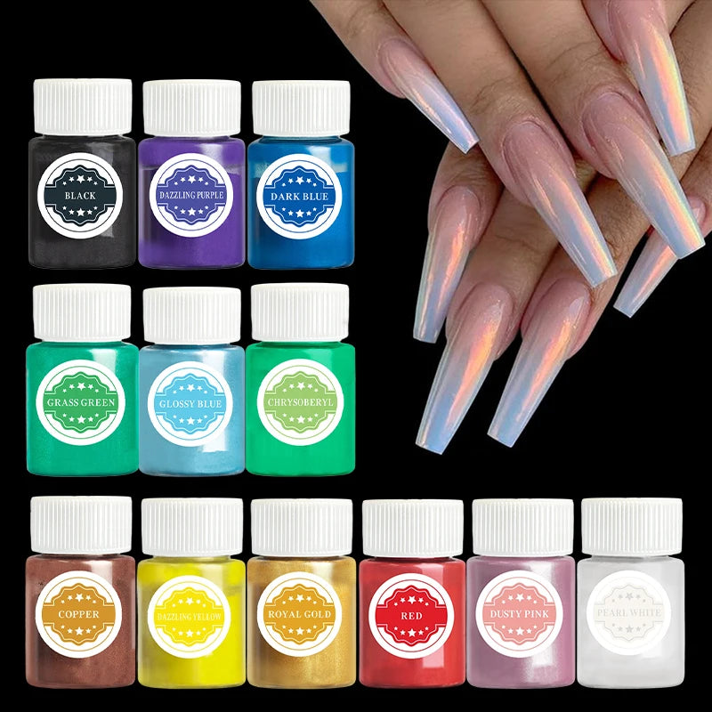 Pearl Mica Powder Pigment Set for Crafts and Resin Art - 2