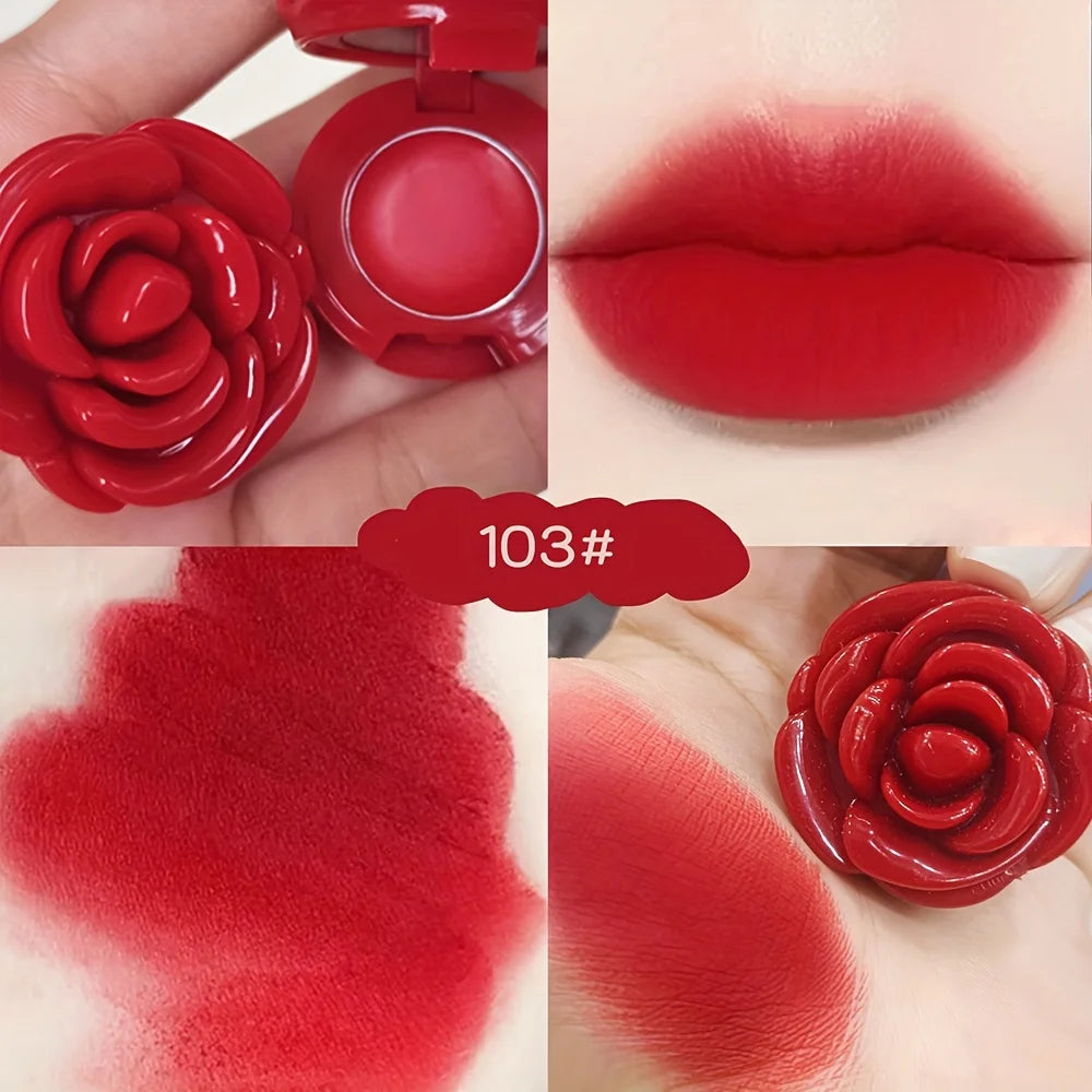 Rose-Shaped Velvet Matte Lip and Cheek Clay - 8