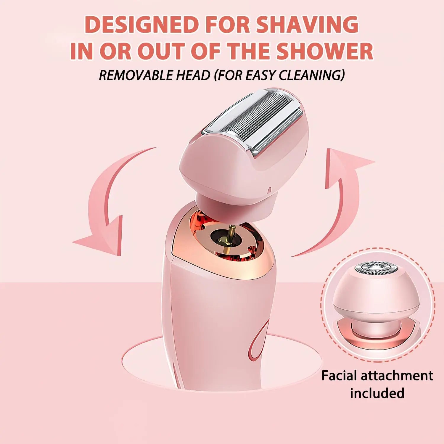 Pain-Free Electric Shaver for Women Body and Facial Hair - 3