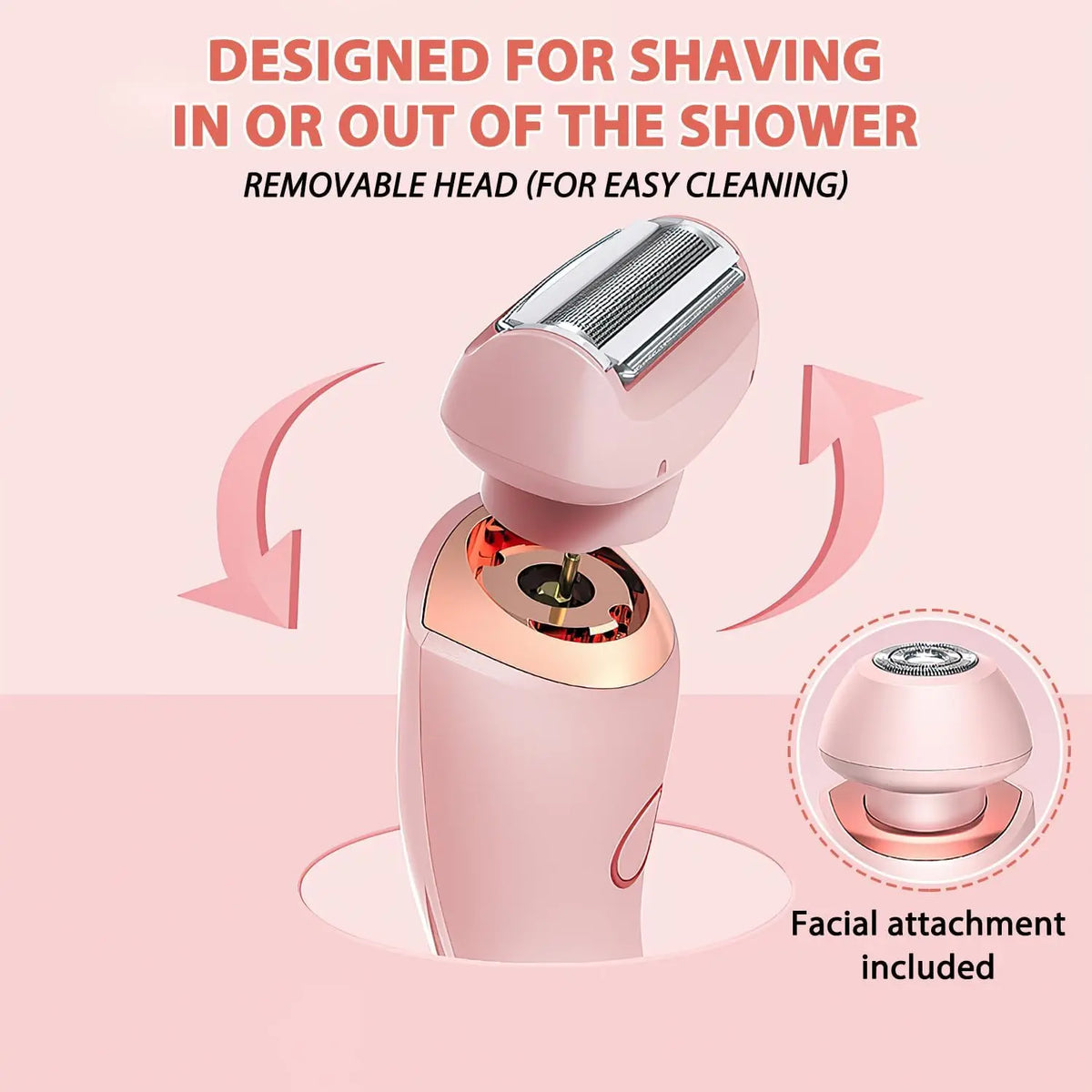 Pain-Free Electric Shaver for Women Body and Facial Hair