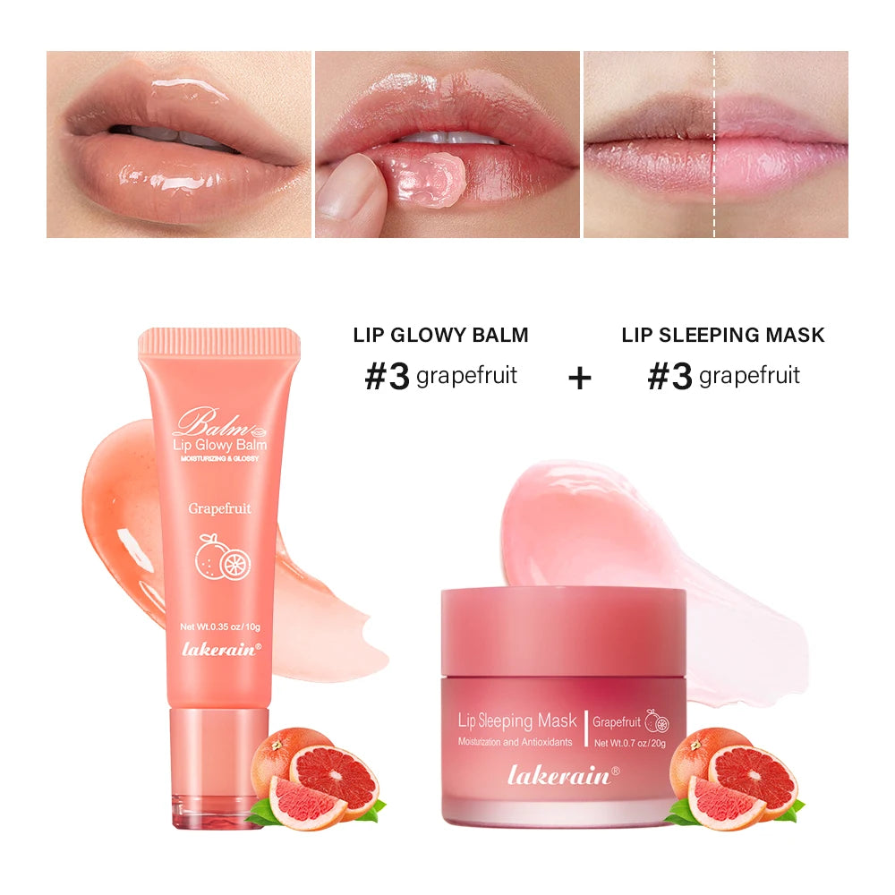 Moisturizing Lip Balm and Overnight Recovery Mask Set