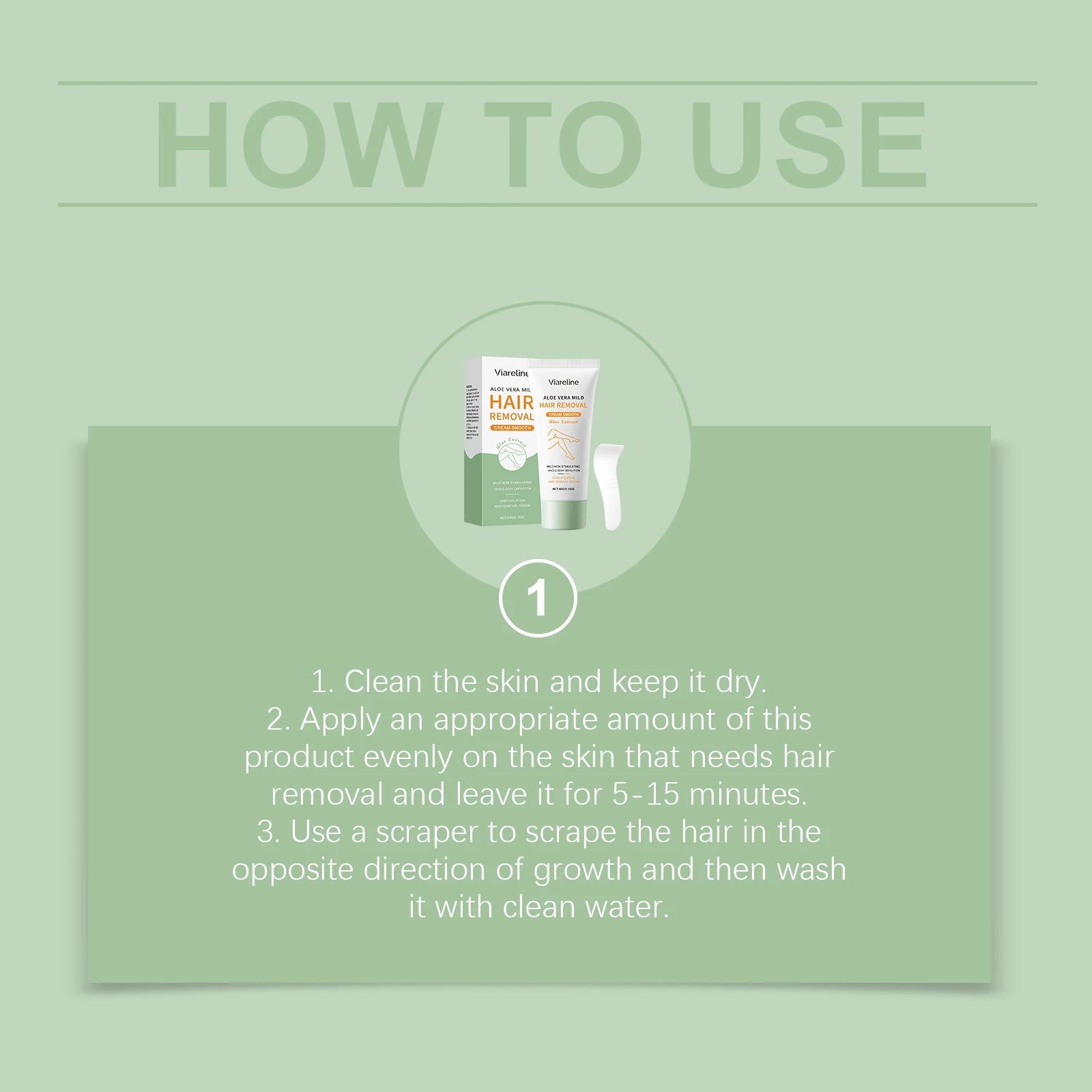 Painless Aloe Vera Hair Removal Cream for Smooth Skin - 12