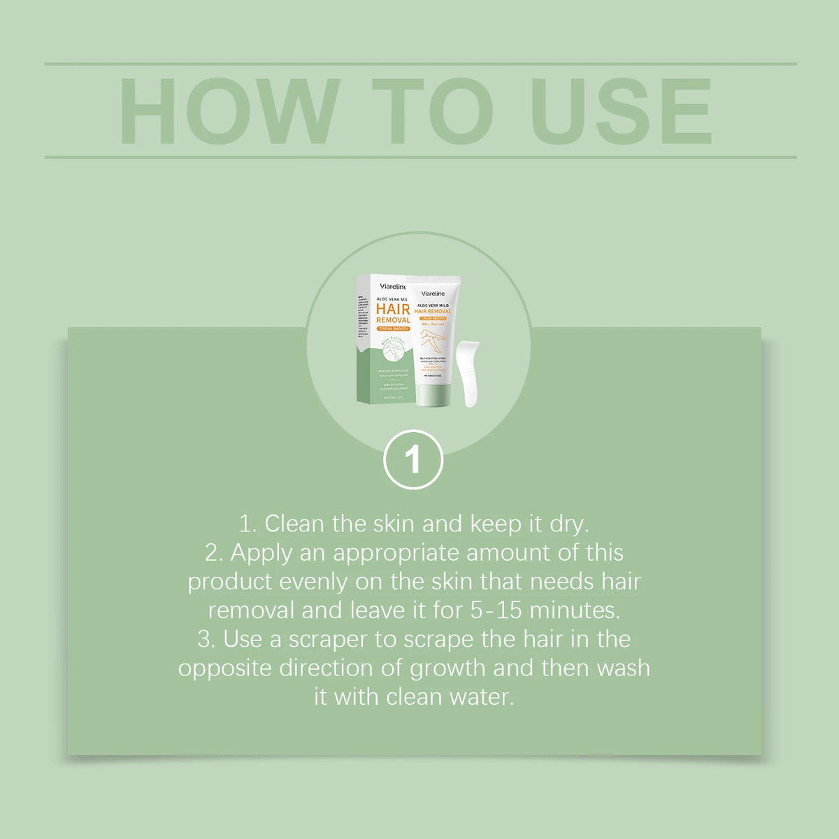 Painless Aloe Vera Hair Removal Cream for Smooth Skin