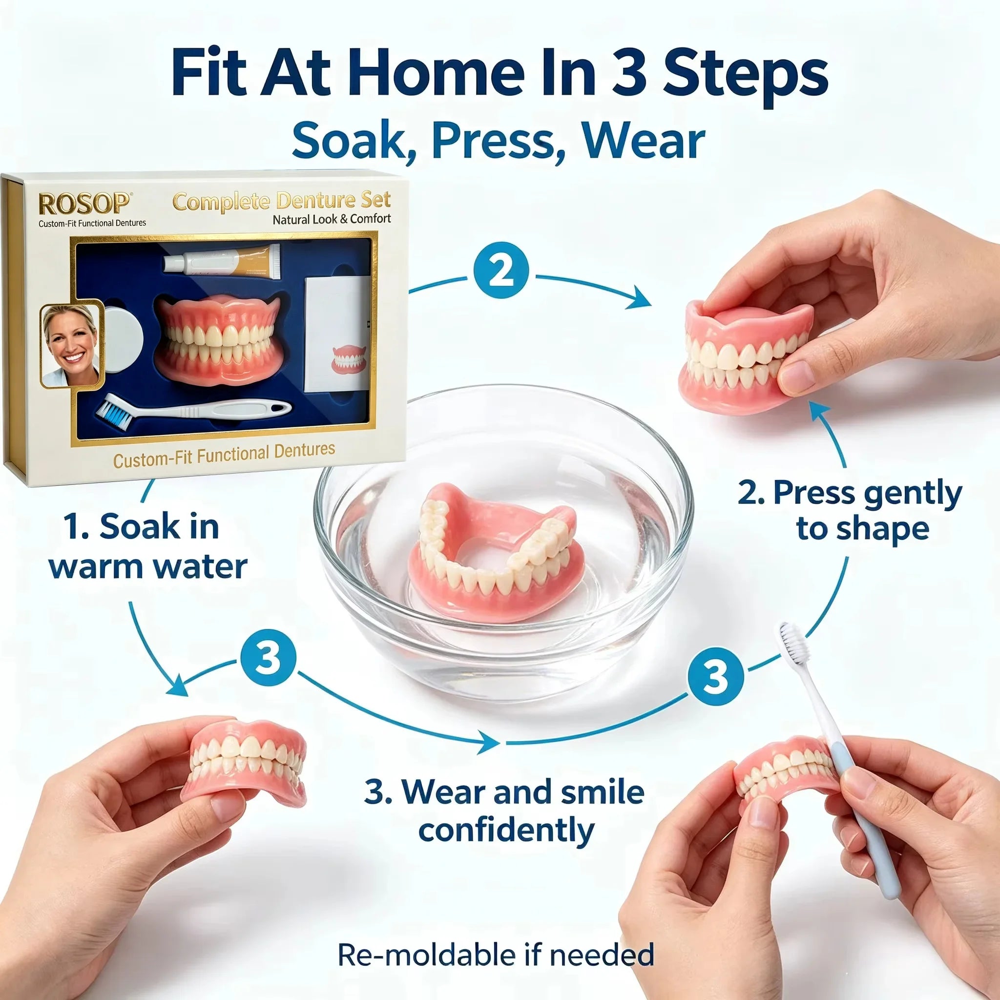 Comfort Fit Cosmetic Smile Veneers for Instant Teeth Whitening - 2