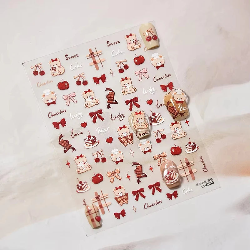 Festive Christmas Holiday Nail Art Decals