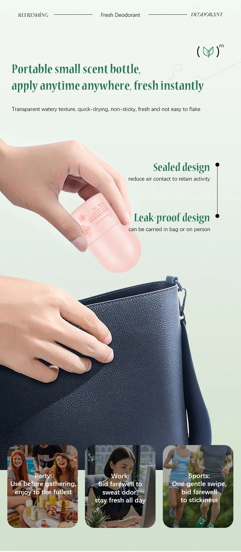 Sakura Scent Roll-On Deodorant for Long-Lasting Freshness