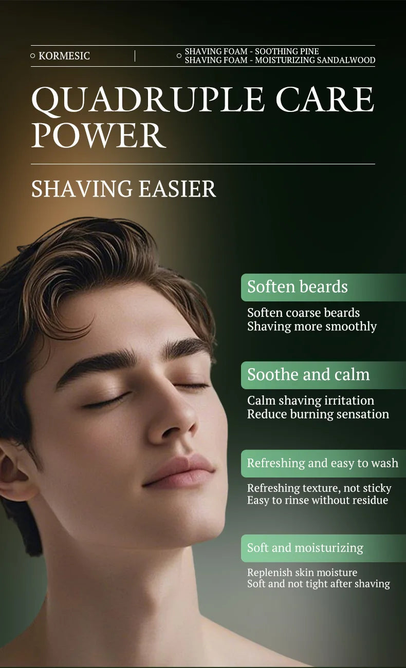 Men's Moisturizing Beard Softening Shaving Foam