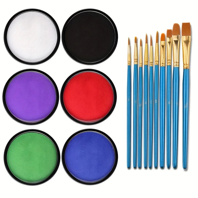 Professional Water-Soluble Face and Body Paint for Halloween Makeup