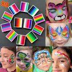 UV Glow-in-the-Dark Rainbow Face and Body Paint Set