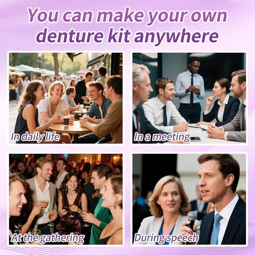 Adjustable Silicone Cosmetic Dentures for Instant Smile