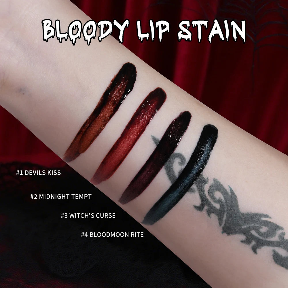 Bloody Matte Liquid Lip Stain for Halloween and Gothic Makeup